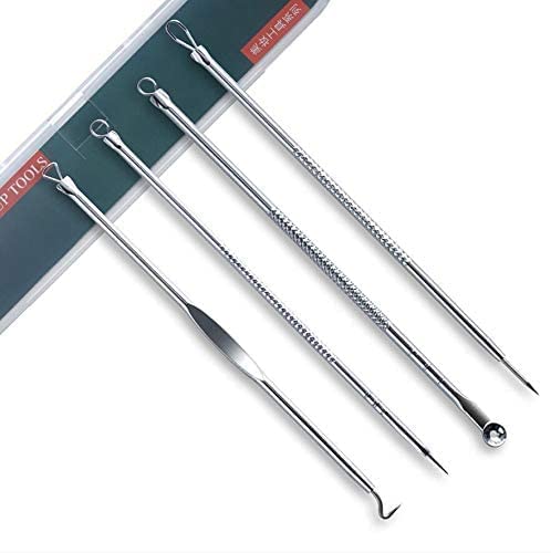 4pcs Acne Blackhead Remover Set - Pimple & Blemish Care Tool for Women مجموعة إزالة الرؤوس السوداء لحب الشباب مكونة من 4 قطع - أداة للعناية بالبثور والعيوب للنساء