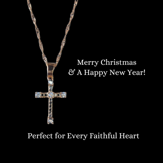 Gold-Plated Cross Pendant – A Timeless Christmas Gift of Faith and Love