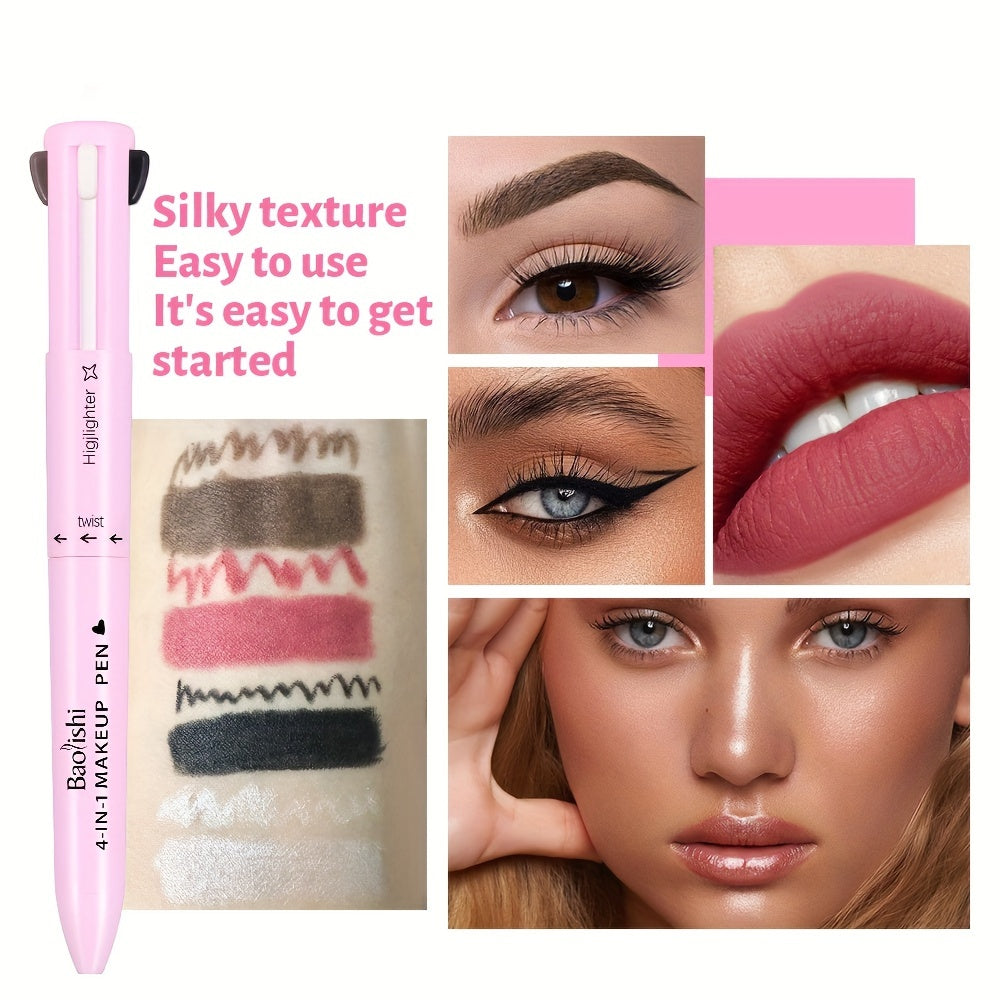 4-in-1 Waterproof Makeup Pen – Travel-Friendly Beauty Tool for a Flawless Look قلم مكياج مقاوم للماء 4 في 1 - أداة تجميل مناسبة للسفر للحصول على مظهر خالٍ من العيوب