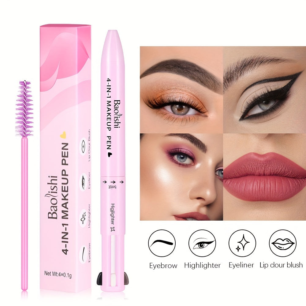 4-in-1 Waterproof Makeup Pen – Travel-Friendly Beauty Tool for a Flawless Look قلم مكياج مقاوم للماء 4 في 1 - أداة تجميل مناسبة للسفر للحصول على مظهر خالٍ من العيوب