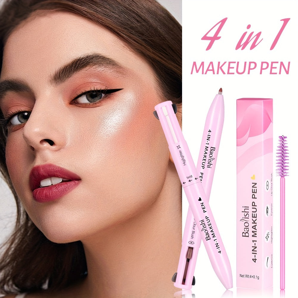 4-in-1 Waterproof Makeup Pen – Travel-Friendly Beauty Tool for a Flawless Look قلم مكياج مقاوم للماء 4 في 1 - أداة تجميل مناسبة للسفر للحصول على مظهر خالٍ من العيوب